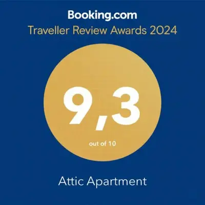 Certificato, attestato, insegna o altro documento esposto da Attic Apartment, Air Conditioning, Fast WiFi