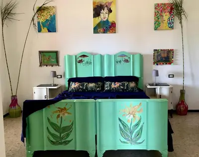 Area soggiorno di Artists' holiday home near Cinque Terre - 4 bedrooms, large terrace, great views