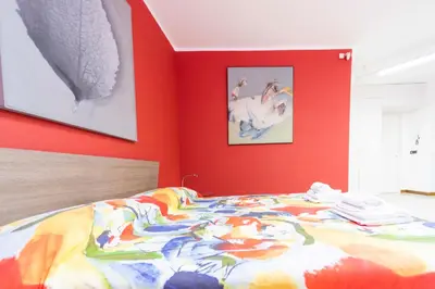 Letto o letti in una camera di 178 - Baia delle Favole Loft, 300metri dal mare di Sestri