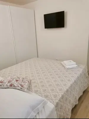 Letto o letti in una camera di Casa Sant'Anna