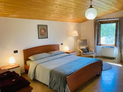 Letto o letti in una camera di Casa nella natura a Bobbio