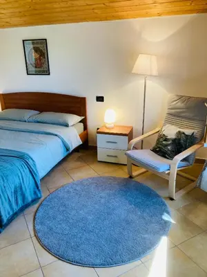 Letto o letti in una camera di Casa nella natura a Bobbio