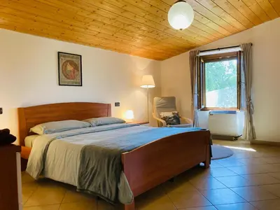 Letto o letti in una camera di Casa nella natura a Bobbio