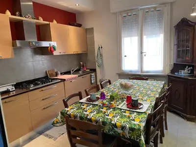 Cucina o angolo cottura di Appartamento casa sul fiume