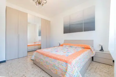Letto o letti in una camera di 185 - Casa Serenella - 350metri dal mare di Riva Trigoso