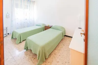 Letto o letti in una camera di 185 - Casa Serenella - 350metri dal mare di Riva Trigoso