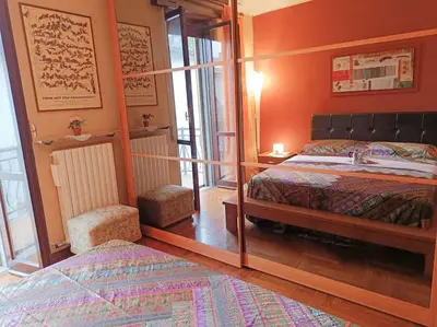 Letto o letti in una camera di [Oltrepo'] Dimora nei vigneti vicino a Ics Maugeri
