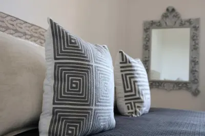 Letto o letti in una camera di Le Drupe