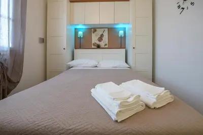 Letto o letti in una camera di 219 - Casa Pestella Casarza, 10 minuti di auto dal mare di Sestri Levante