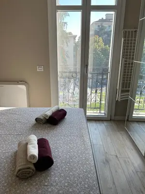 Letto o letti in una camera di Residenza Il Principe Bilocale 3, Centro
