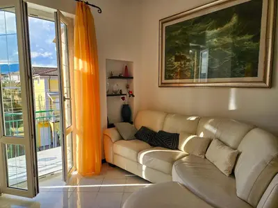 Area soggiorno di Casa Orchidea a La Spezia