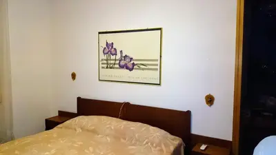 Letto o letti in una camera di Sea Levanto and Cinque Terre Calm, cool, freedom,for children and pet Parking