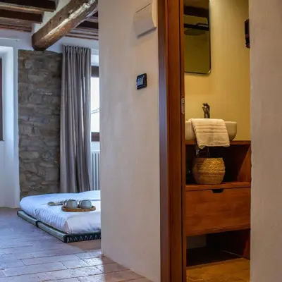 Letto o letti in una camera di Dimidium