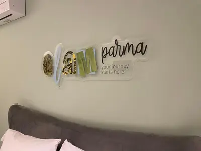 Letto o letti in una camera di GLAM PARMA