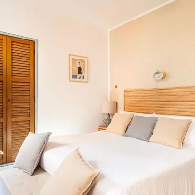 Letto o letti in una camera di Casa Sophia, Terre Marine
