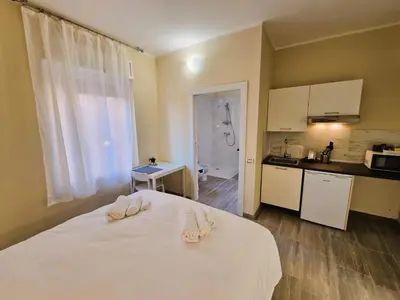 Letto o letti in una camera di La Corte del Maggiore