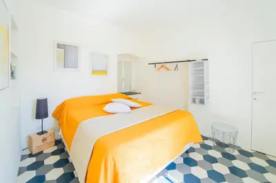 Letto o letti in una camera di Villa Cangallo