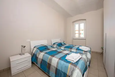 Letto o letti in una camera di 237 - Casa Colombo Riva Vista Mare a 10metri Spiaggia