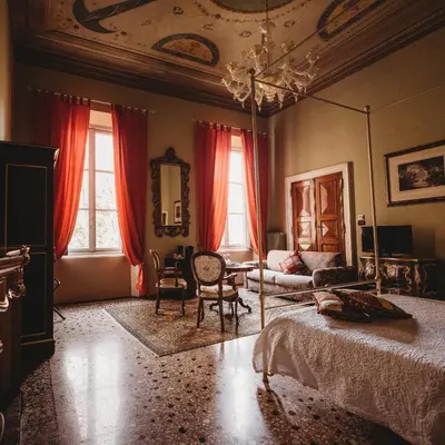 Letto o letti in una camera di Salotto delle Arti