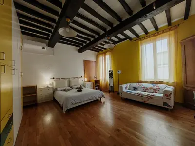 Letto o letti in una camera di La sosta 2-Casa accanto alla stazione dei treni
