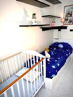 Letto o letti in una camera di Casa di Francesca
