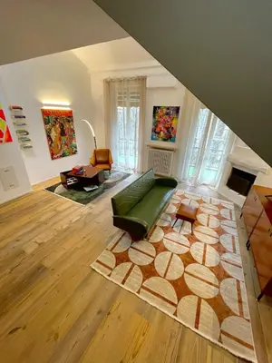 Area soggiorno di 149 BORGO TICINO SUITE Attico di Lusso con Terrazzo e Parking Privato