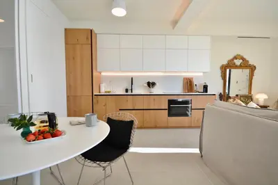 Cucina o angolo cottura di Penthouse Marina di Bardi - Attico con vista mozzafiato su Portofino e terrazza privata