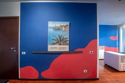 Letto o letti in una camera di 252 - Casa Sestrina - Centro Storico, 90metri dalla Baia del Silenzio patrimonio unesco da spiaggia e mare