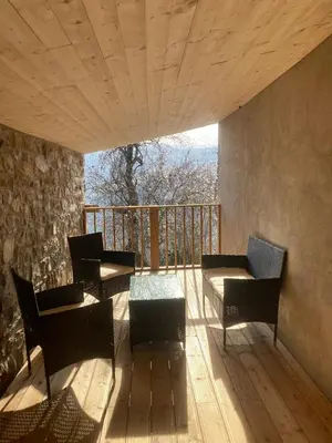 Balcone o terrazza di Casa nella natura a Bobbio