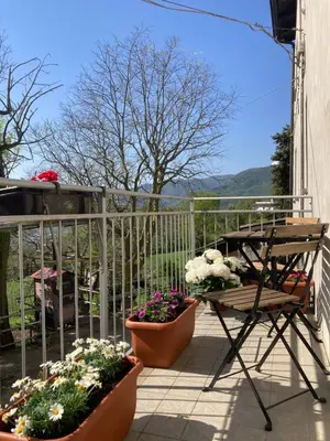 Balcone o terrazza di Casa nella natura a Bobbio