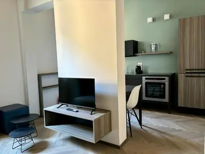 Cucina o angolo cottura di Saragozza Suite 2 Intero appartamento in centro storico WIFI e parcheggio gratuito