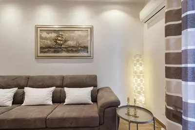 Area soggiorno di Modern Apartment with Patio in Rapallo by Wonderful Italy