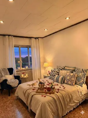 Letto o letti in una camera di Lunigiana e Mare