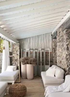 Letto o letti in una camera di Villa Michele
