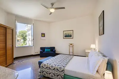 Letto o letti in una camera di Classy Apartment in Rapallo by Wonderful Italy