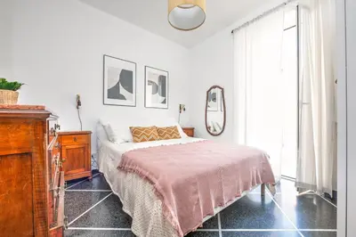 Letto o letti in una camera di Casa Olli al mare