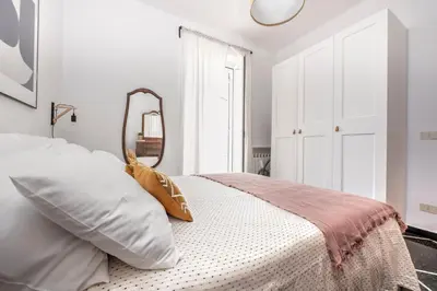 Letto o letti in una camera di Casa Olli al mare