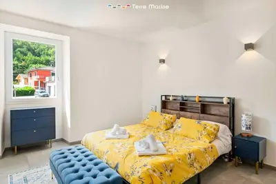Letto o letti in una camera di Pietra Futura, TerreMarine