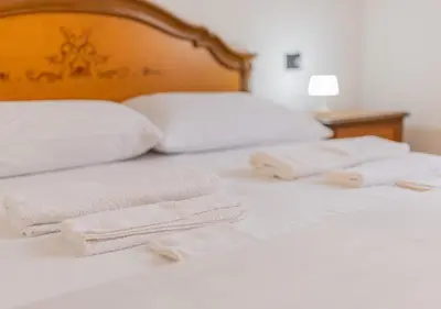Letto o letti in una camera di Appartamento a pochi minuti a piedi dalla spiaggia di Riva Trigoso - Sestri Levante - 