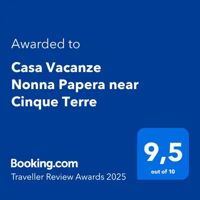 Certificato, attestato, insegna o altro documento esposto da Casa Vacanze Nonna Papera near Cinque Terre