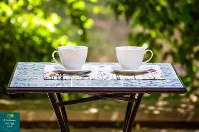 Set per la preparazione di tè e caffè presso Il Profumo dei Tigli R&B, elegante casa nuova a Formigine