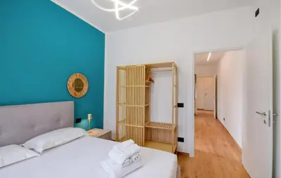 Letto o letti in una camera di 1 Bedroom Lovely Apartment In Lavagna