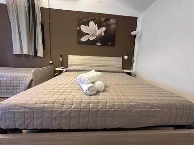 Letto o letti in una camera di B&B Ronco Oste