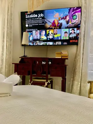 Letto o letti in una camera di Casa Adele