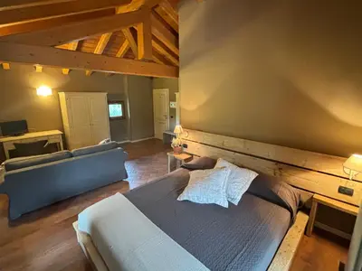 Letto o letti in una camera di Tenuta Ca' Bella