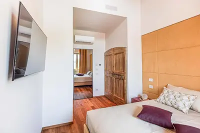 Letto o letti in una camera di Casale Riversa