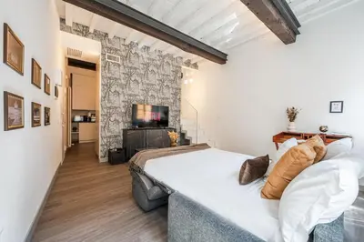 Letto o letti in una camera di Casa delle Note