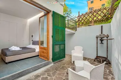 Letto o letti in una camera di Eco del Cuore, Terre Marine