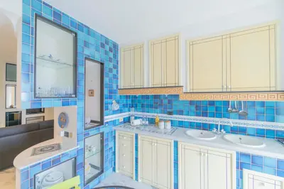 Cucina o angolo cottura di 213b - Casa Panorama Marino - A pochi passi dalla spiaggia di Riva, Vista Mare fino a Portofino