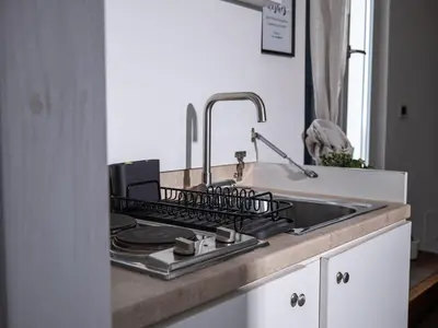 Cucina o angolo cottura di Attico elegante con terrazza panoramica, in centro